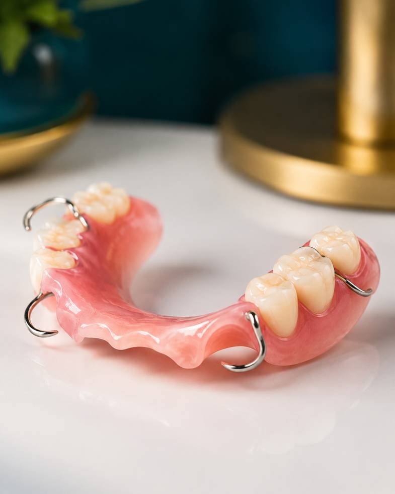 Acrylic cast metal flexible partial denture types comparison Tarasha Dental