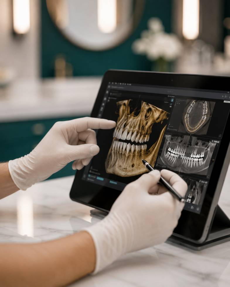 CBCT digital implant planning Tarasha Dental Clinic Lajpat Nagar