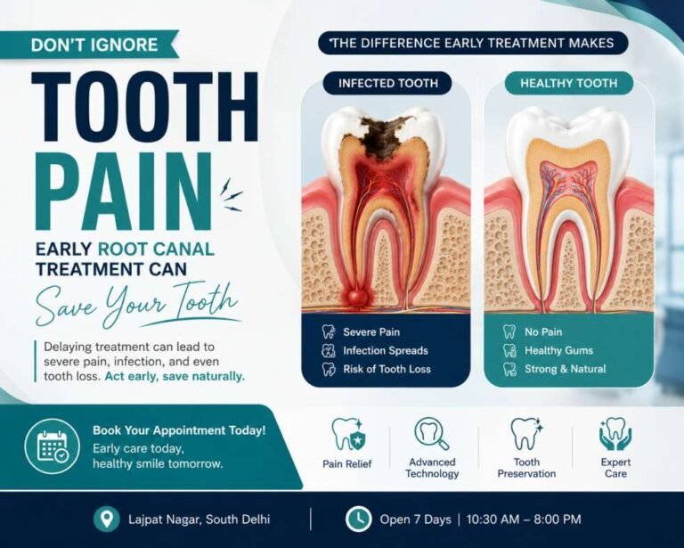 Signs You May Need a Root Canal Treatment | Best Dental Clinic in Lajpat Nagar