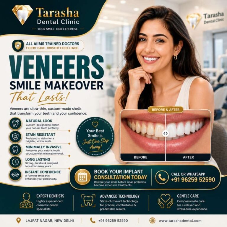 Veneers in Delhi | Smile Makeover | Tarasha Dental